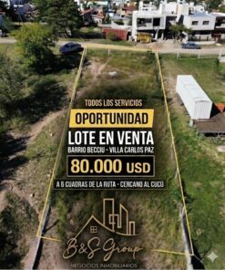 VENTA DE LOTE EN B° BECCIU - VILLA CARLOS PAZ